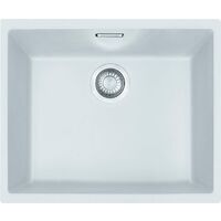 Franke – Évier sous-plan 1 bac Tectonite blanc polaire – Dimensions 525x440mm – Résistant aux températures jusqu'à 300°C – Bonde et siphon inclus
