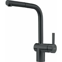 Franke – Mitigeur d'évier noir Atlas Neo – Douchette extractible 150 cm – Inox – Hauteur 297 mm – Débit 12,2 l/min