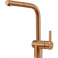 Franke – Mitigeur d'évier avec douchette extractible – Finition cuivrée – Hauteur 297 mm – Débit 12,2 l/min – Rotatif 180°