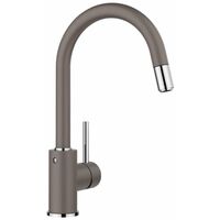Blanco Mida S - Mitigeur d'évier avec bec extractible, gris/chrome 526967