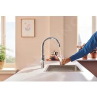 Robinet Grohe Blue Pure StartCurve Avec Filtre Charbon - Eau Filtrée Directe - Chromé 30593000 - Pour Eau Douce