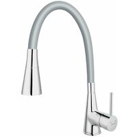 Novaservis Ferro - Mitigeur d'évier avec bras flexible et douchette, gris/ chrome 70720,0S