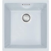 Franke – Évier en tectonite 1 bac 38x45 cm – Montage sous plan – Bonde à panier 3,5" incluse – Siphon fourni