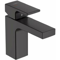Hansgrohe – Mitigeur de lavabo noir mat avec vidage – Technologie CoolStart et EcoSmart – Bec de 110 mm – Hauteur 178 mm – 71594670