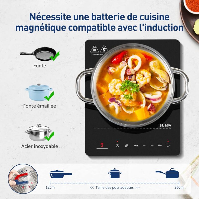 HOMCOM Plaque à induction double portable 3500 W 10 températures 8 puissances minuterie écran LED verrouillage enfant noir à partir de 35,90 € (juin 2026 HOMCOM Plaque à induction double portable 3500 W 10 températures 8 puissances minuterie écran LED verrouillage enfant noir à partir de 35,90 € (juin 2026