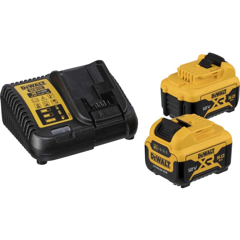 DEWALT DCF903P2-QW Avvitatore A Percussione 12V Senza Fili - Coppia 340 Nm, 2 Batterie 5Ah, Custodia TSTAK