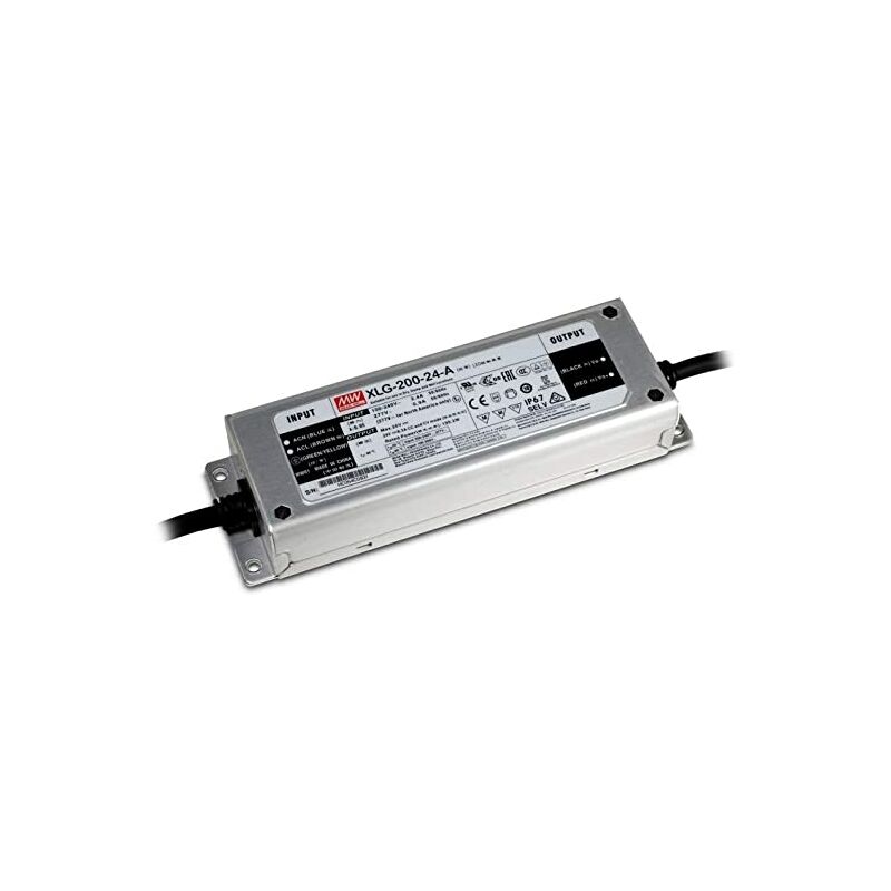 Meanwell Alimentatore 24V Impermeabile IP67 200W 8.3A Modello MeanWell  XLG-200-24 - VARIO ETXLG20024A