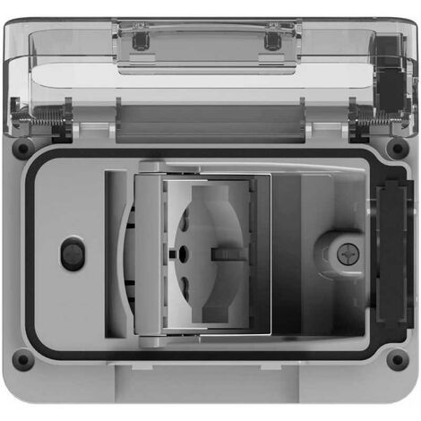 Idrobox 3 Moduli WIDE IP55 Con Presa Shuko Bivalente Grigio