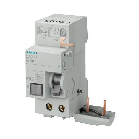 Blocco Differenziale, a 2 poli, tipo A, In: 40 A, 30 mA, Un AC: 230 V, per 5SL4