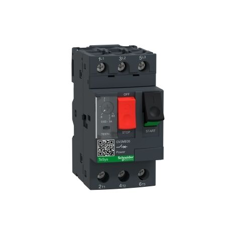 Interruttore Automatico Magnetotermico Gv2Me Protezione Termica Da 0,63 A A 1 A, 3P