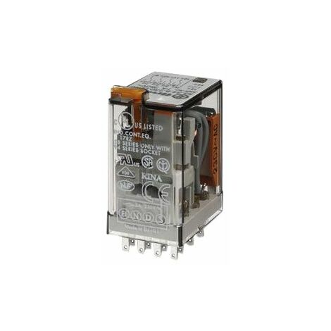 Relé a spina 4RT 7 A 24 Vac con pulsante