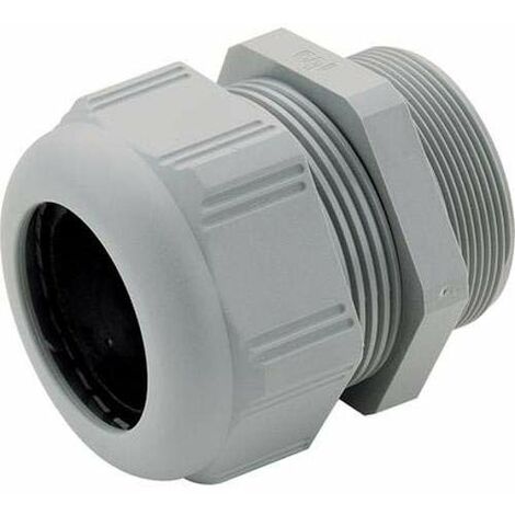 Pressacavo PSP in poliammide a serraggio meccanico con chiusura antivibrazione, completo di guarnizione interna, Colore grigio RAL7001, Filetto PG36, Diametro cavi (min/max) 22-32mm