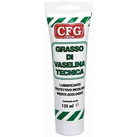 Tubetto Grasso Vasellina, Lubrificante Protettivo, Crema Paraffinica Pura, 125 ML
