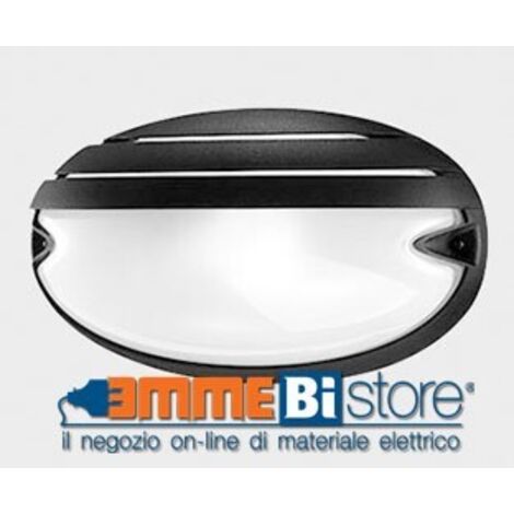 Plafoniera Lampada da parete/soffitto Chip Ovale 25/Grill E27 21W Nero (1/5)
