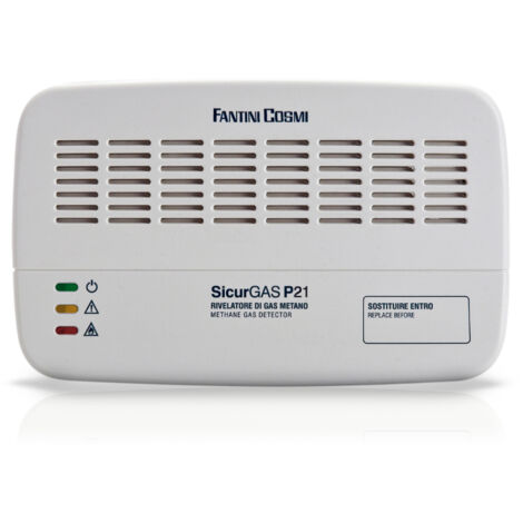 Rivelatore Fughe Gas Metano E Gpl Per Ambienti Civili, Sensore Catalitico, Con Pre-Allarme Led