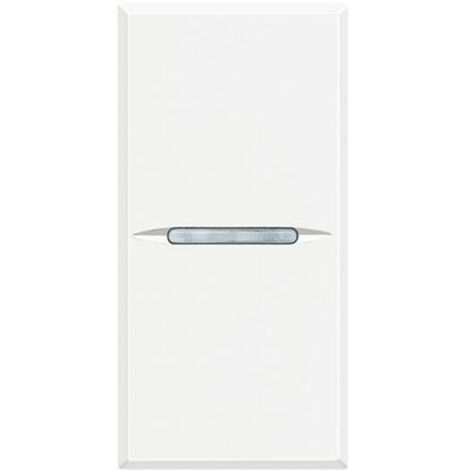 Pulsante Assiale Axolute 1P NO 10A 250V Bianco, profondità ridotta