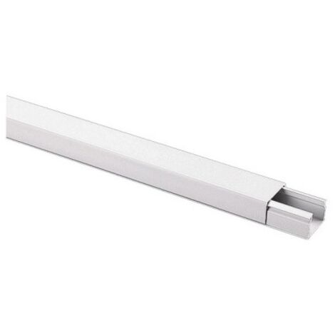 Canalina Portacavi 20x10 Con Coperchio Frontale Colore Bianco