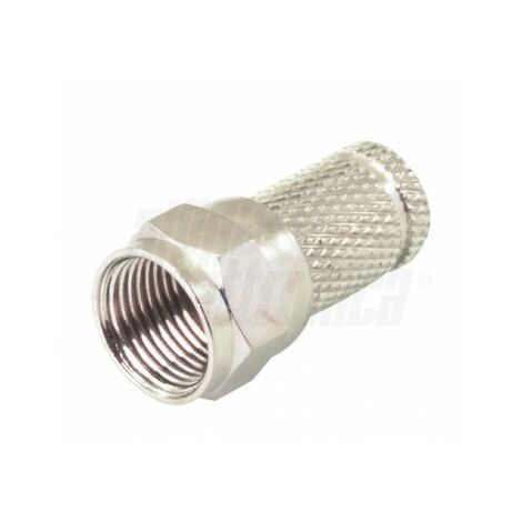 Spina F 'HQ' ad avvitare in ottone tornito nichelato per cavo ø6,0mm 1 O Ring