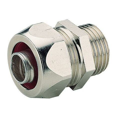 Raccordo metallico per guidacavi metallo plastici Serie 2000 Metal, Filettatura GAS, Diametro guidacavo interno 10mm Filettatura G3/8