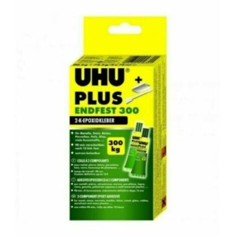 UHU Adesivo Epossidico Bicomponente Universale, Blister 2 x 75 ml, Extra Forte (1/5)