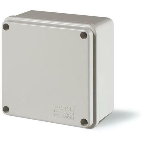 Scatola di derivazione termoplastica 100x100x50mm – Grado di protezione IP56 – Pareti lisce per impianti elettrici esterni – Scame (1/2)