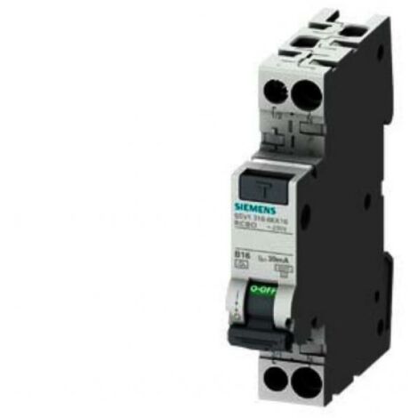 Siemens interruttore magnetotermico mtd 1p+n 1m 6ka tipo ac 30ma c10 5sv13161kk10