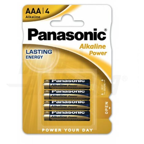 Panasonic Pila Alcalina AAA, 1,5V - ALPHA ELETTRONICA PAP-LR03AP/4BP