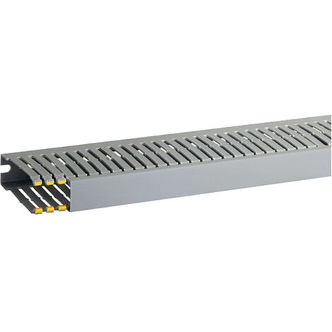 T1-EN 25x80 G Canaletta con coestruso morbido modulo 10 feritoia 4, Grigio