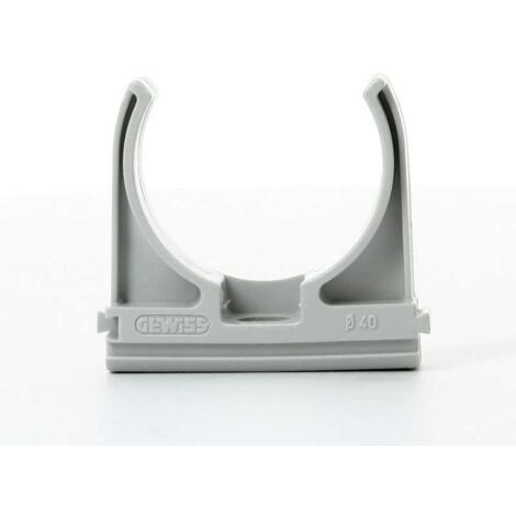 Supporto A Scatto In Polimero Antiurto Tubo Diametro 40Mm Grigio Ral 7035
