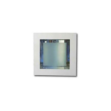Mobile bagno a terra 70 cm acciaio inox satinato e rovere con top lavabo e specchio - Axis
