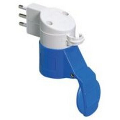 Adattatore Da Civile a Industriale IP44 Spina 2P+T 16A 250V S17 50/60HZ Presa 2P+T 16A 230V