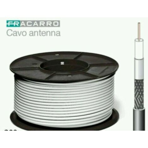 Fracarro Cavo Coassiale TV da 6,7 mm in bobina, guaina in PVC, Classe A