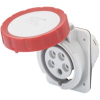 GEWISS GW62243H - Presa Incasso 10° 3P+N+T 32A 380-415V IP66/IP67 Rossa