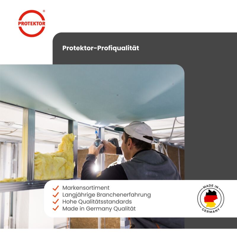 PROTEKTOR Flachkopfschraube M8.8, Trockenbau Schrauben 100 Stück  