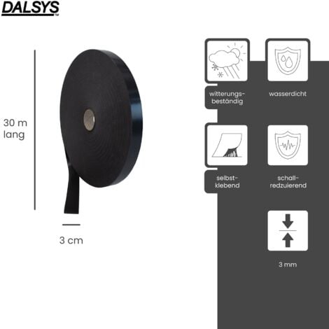 Dalsys Trennwandband, Abdeckband 30m Holzterrasse Unterkonstruktion