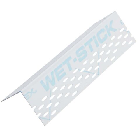 Strait-Flex Kantenprofil Wet Stick 90 Grad Winkel Weiß 50 Stück á 274cm hoher Kantenschutz, für Außenkanten im Trockenbau, einfache Verarbeitung