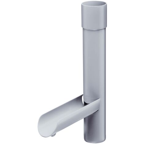 INEFA Regensammler für Fallrohr, PVC Wasserklappe für Regenfallrohr, Dachrinnenzubehör, Made in Germany - DN75 / 75mm Grau