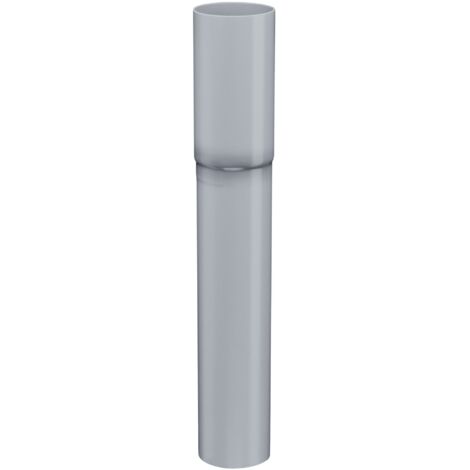 INEFA Fallrohr Verlängerung, PVC-U, Regenfallrohr Verlängerung, Dachrinnenzubehör, Made in Germany - 1 Stück, DN100 / 100mm Grau