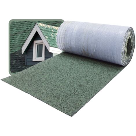 DAPRONA Dachschindeln, Firstabdeckung 5m x 32cm, Bitumen Firstband für Gartenhaus, Carport - Grün