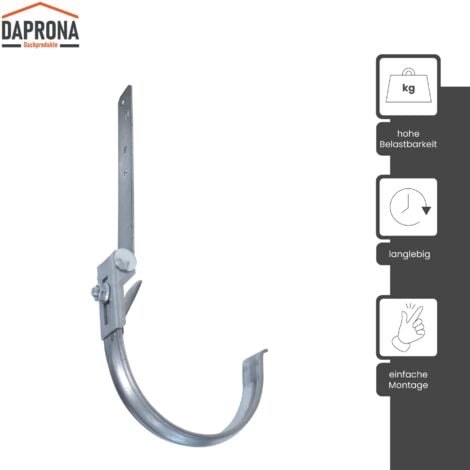 2 Stück Fallrohrhalterungen Eisen - Verstellbare Regenrinnen Halterung