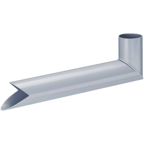INEFA Wasserspeier Fallrohr, PVC Übergangsstück Regenrohr, Dachrinnenzubehör, einfache Steckmontage, Made in Germany - Grau, DN50 / 50mm