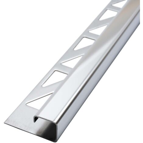 Dalsys Fliesenschiene Eckprofil Quadratprofil Edelstahl, Fliesenprofil - Poliert 2m x 8mm, 1 Stück