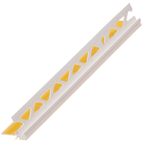 PROTEKTOR 37709 PVC Anputzleiste mit Schutzlippe & Mittelsteg Stärke 9 mm 260cm 40 St Weiß (1/5)