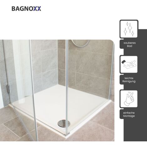 Duschdichtung Anschlagdichtung 135 Grad Transparent für einseitige Duschtür Öffnung, Duschlippe aus PVC, Abdichtung Dusche - für 6mm Glasstärke