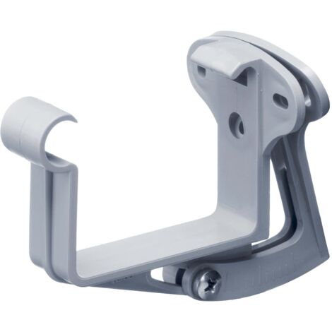 INEFA Stirnbretthalter justierbar, kastenrinne Dachrinnenhalter Dachrinnenzubehör, einfache Montage, Made in Germany - NW68/68mm, 1 Stück Grau