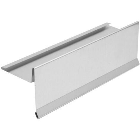 Ortblech mit Wasserfalz aus Aluminium 200cm, 1 Stück Silber Ortgangblech für optimale Dachentwässerung, Dachrinnen Zubehör, Alublech