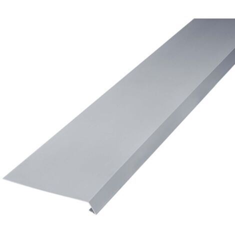 INEFA Dachstreifen für Dachrinne, einseitig gekantet 2m Rinneneinhang mit Wasserfalz, aus PVC-U, Dachrinnenzubehör, Made in Germany: Grau