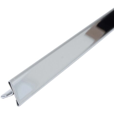 Dalsys T Profil Edelstahl, Fliesenschiene 2,5m, Übergangsschiene, Übergansprofil Edelstahl, V2A Edelstahl - Poliert 2,5m x 15mm