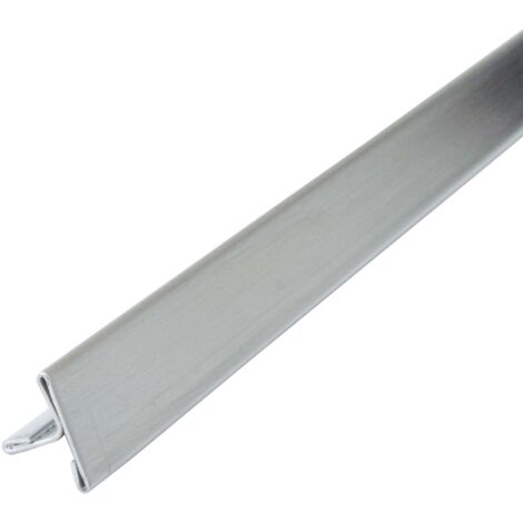 Dalsys T Profil Edelstahl, Fliesenschiene 2,5m, Übergangsschiene, Übergansprofil Edelstahl, V2A Edelstahl - Gebürstet 2,5m x 25mm