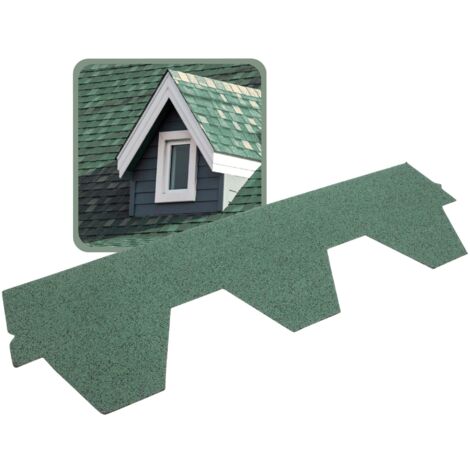 DAPRONA Dachschindeln, Hexagonal Muster 1m x 32cm, 20 Stück, Bitumenschindeldach für Gartenhaus, Carport - Grün